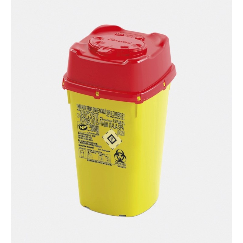 COLLECTEURS POUR DÉCHETS COUPANTS ET TRANCHANTS SHARPSAFE FORME CARRÉE 3 L 5 L 10 L