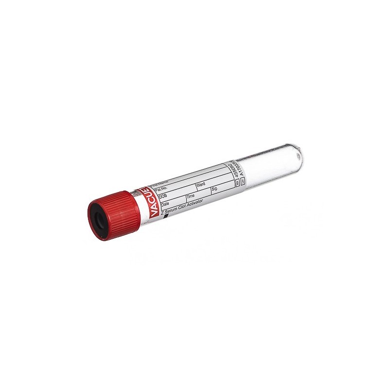 TUBE VACUETTE 9 ML CAT - SÉRUM ACTIVATEUR DE COAGULATION - 16 X 100 MM - BOUCHON ROUGE TUBE VACUETTE 9 ML CAT - SÉRUM ACTIVATEUR DE COAGULATION - 16 X 100 MM - BOUCHON ROUGE
