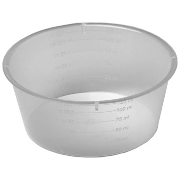 CUPULE PLASTIQUE -120 ML- GRADUÉES - 140 PCES - STÉRILE