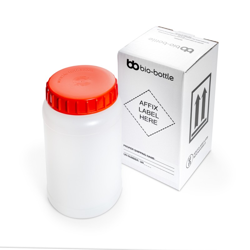 BIO-BOTTLE CAT A & B UN 3373 AVEC EMBALLAGE SECONDAIRE RIGIDE - TEMPERTATURE AMBIANTE BIO-BOTTLE CAT A & B UN 3373 AVEC EMBALLAGE SECONDAIRE RIGIDE - TEMPERTATURE AMBIANTE