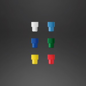 Bouchon 12-13 mm en PE blanc - bleu - vert - jaune - rouge 