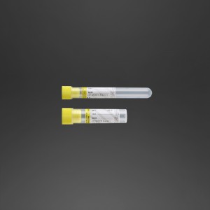 Tube 12 x 86 mm 0.5 ml citrate de sodium pour coagulation bouchon jaune